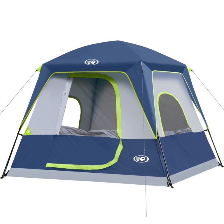 UNP 4-person portable cabin tent with rainfly outdoors