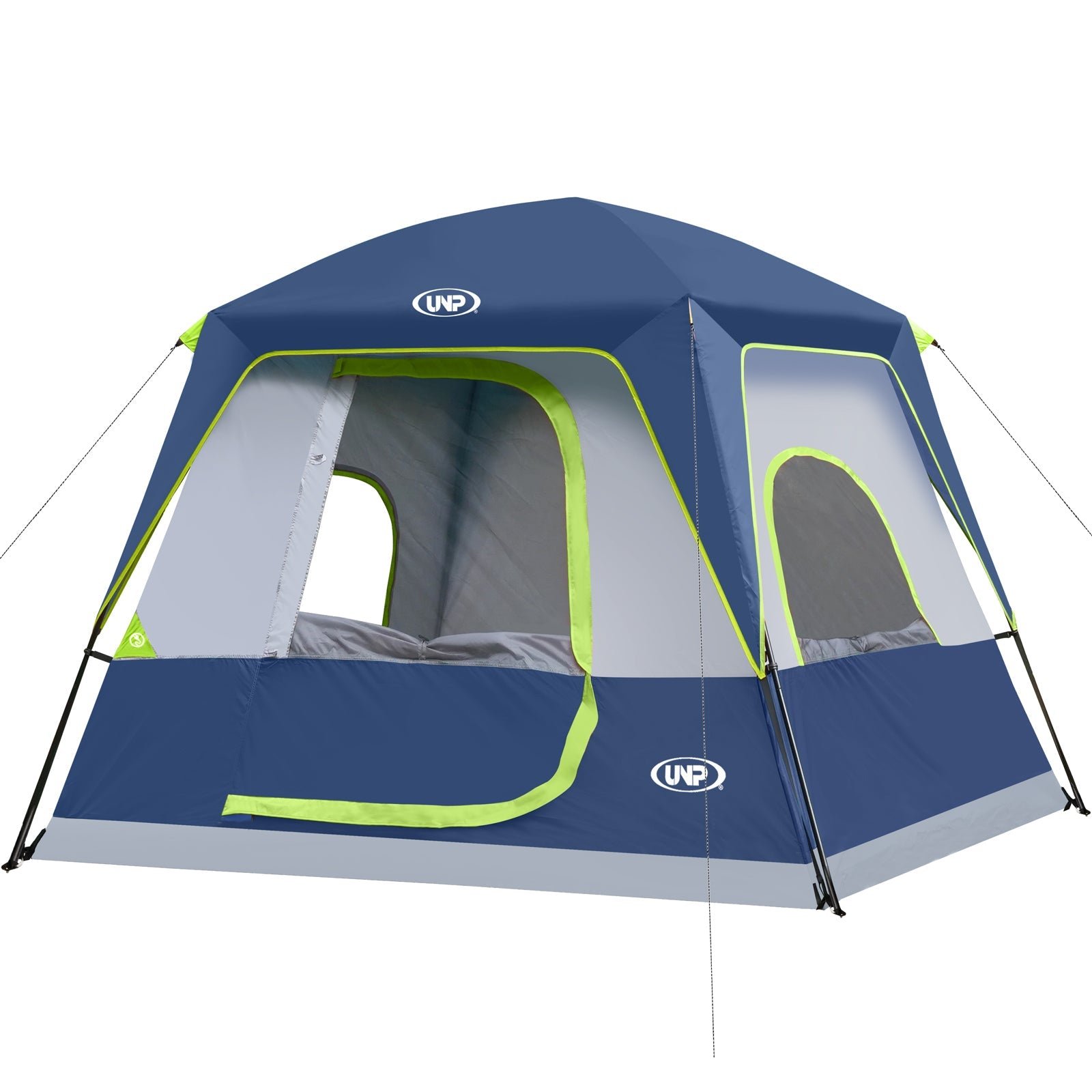 UNP 4-person portable cabin tent with rainfly outdoors